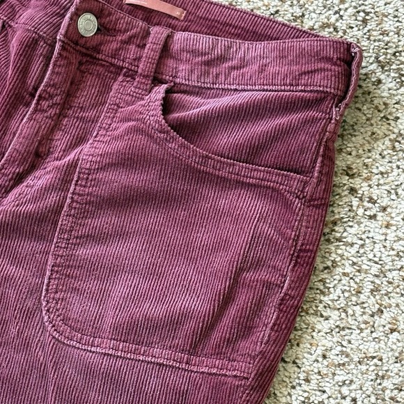 Pilcro Anthropologie Icon Corduroy Pants Women's Size 30 Burgundy Wine Stretch - Picture 4 of 16